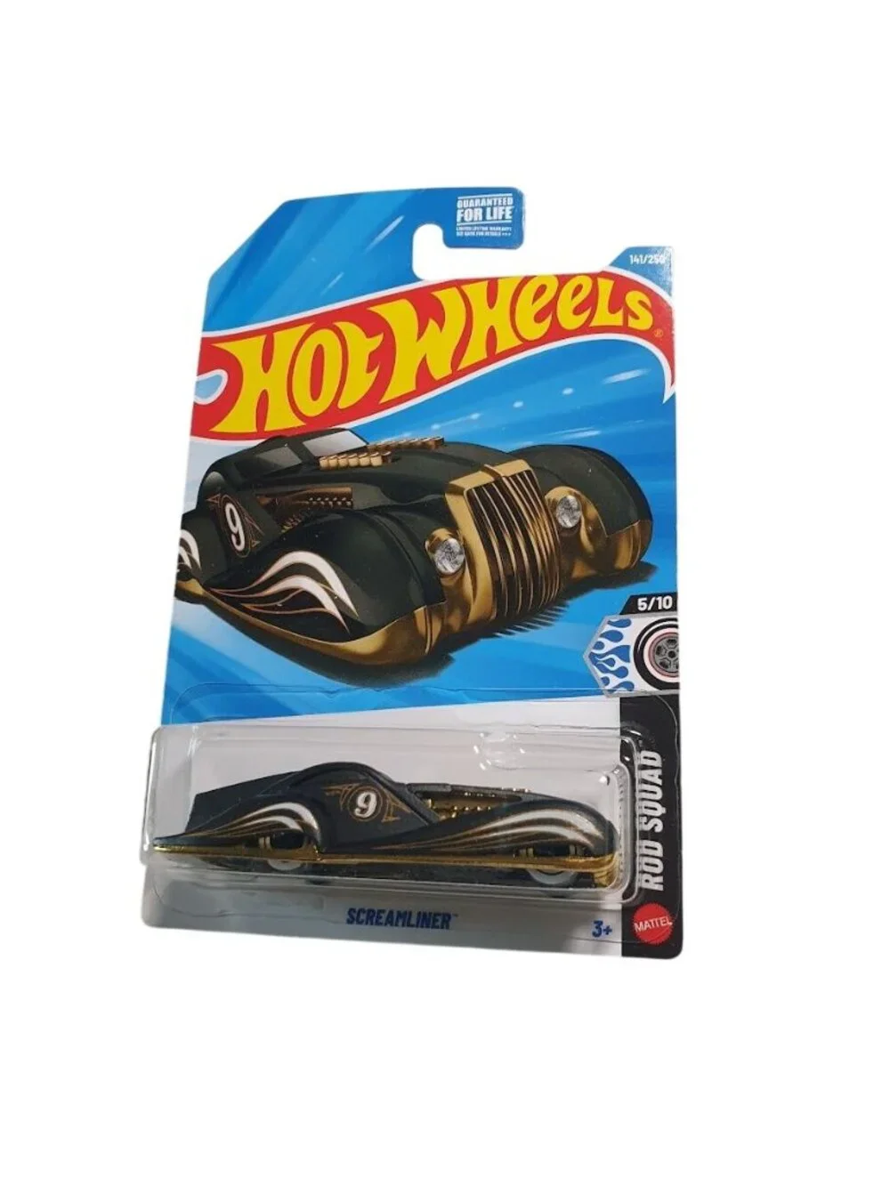 Hot Wheels Rod Squad Screamliner 5/10 Black Gold Diecast Car Model New Malaysia